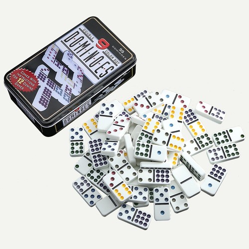 NEW IVORY DOMINO SET / OR-0007 - COLOR: RED CHILDREN'S EDUCATIONAL TOYS