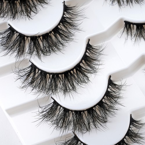 THICK CURLED FALSE EYE LASHES / WA-0048 - 7 PAIRS THICK CURLED FALSE EYE LASHES