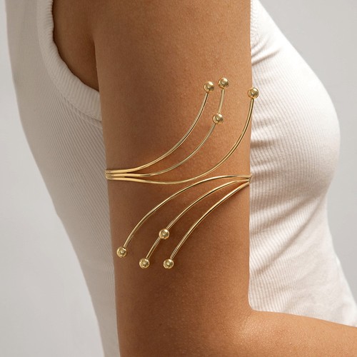 ARM BRACELET / WA-0026 - METAL GOLD ARM BRACELET