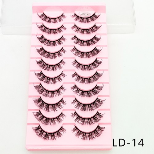 3D CURL FALSE EYE LASHES / WA-0021 - 10 PAIRS 3D CURL THICK FALSE EYE LASHES