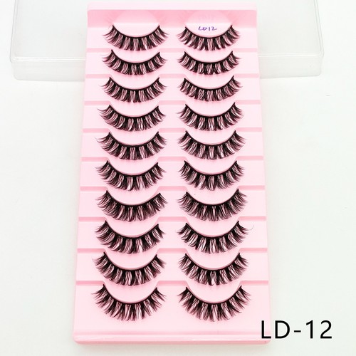 3D CURL FALSE EYE LASHES / WA-0020 - 10 PAIRS 3D THICK CURL FALSE EYE LASHES