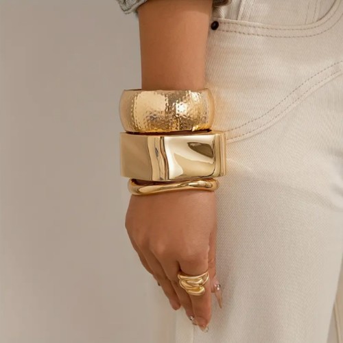 GOLD BRACELET / WA-0017 - 1 GOLD ALLOY BRACELET DIAMOND STYLE