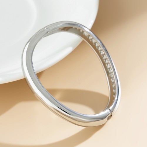 SILVER BRACELET / WA-0014 - 3 SILVER ALLOY EXAGGERATED STYLE BRACELET