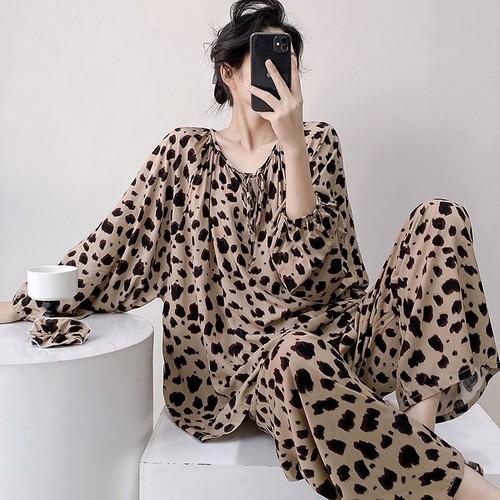 LEOPARD PRINT PAJAMA / WD-0006 - LEOPARD PRINT COTTON PAJAMA