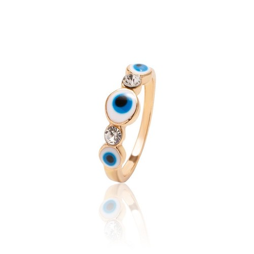 GOLD PLATED RING / WA-0003 - GOLD PLATED DEVIL'S EYE RING