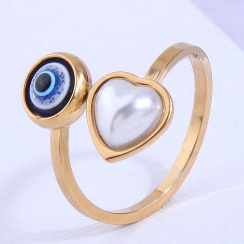 GOLD PLATED RING / WA-0001 - GOLD PLATED DEVIL'S EYE RING