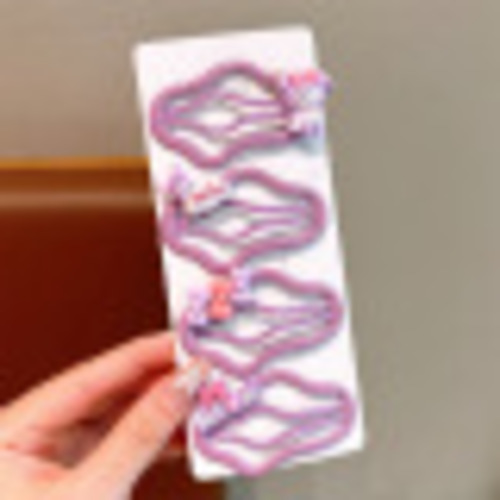 HAIRPINS 4 PIECES / KA-0110 - Hairpins for young children and infants 4 PIECES Color: Pink, Purple