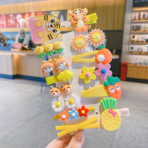 HAIRPINS 14 PIECES / KA-0117 - HAIRPINS FOR CHILDREN 14 PIECES Color: Yellow Tiger
