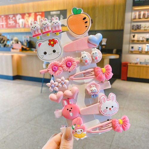 HAIRPINS 14 PIECES / KA-0119 - HAIRPINS FOR CHILDREN 14 PIECES Color: Pink Carrot