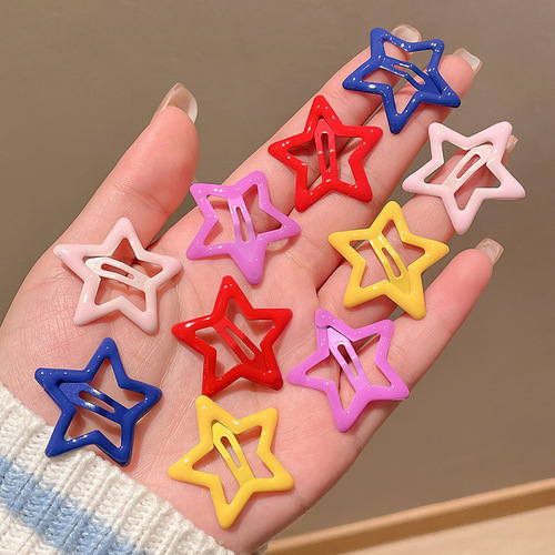 HAIRPINS 10 PIECES / KA-0125 - HAIRPINS FOR CHILDREN 10 PIECES Color : Milky white star