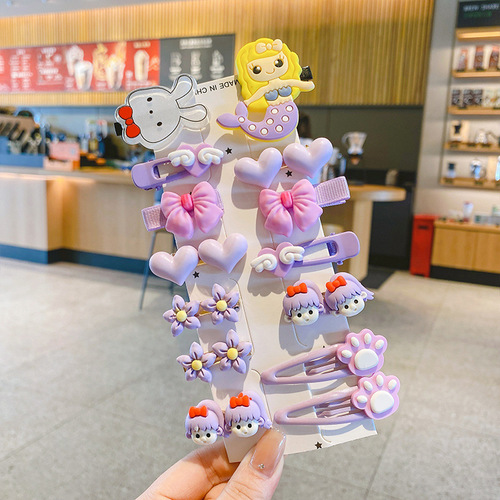HAIRPINS 14 PIECES / KA-0131 - HAIRPINS FOR CHILDREN 14 PIECES Color: Purple Mermaid