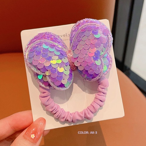 SEQUINED PONYTAIL / KA-0133 - Children's sequined ponytail. Single rubber band