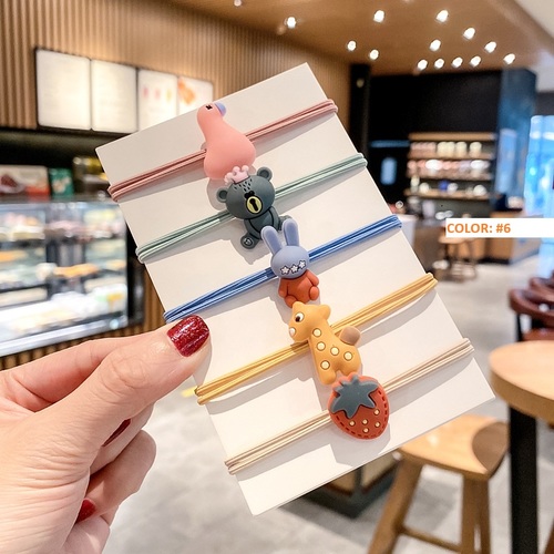 HAIR ROPE 5 PIECES / KA-0136 - ELASTIC HAIR ROPE FOR GIRLS 5 PIECES Color: Mixed Color