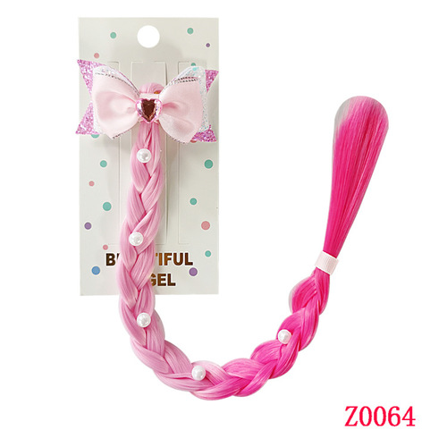 WIG BRAIDS / KA-0138 - New style princess bow wig braids for girls Color : Pink, Blue