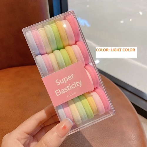 HAIR RUBBER BANDS 32 PIECES / KA-0143 - HAIR RUBBER BANDS FOR GIRLS 32 PIECES Color: Purple, Light Color, Pink, Deep Color
