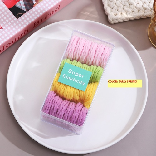 HAIR RUBBER BANDS 24 PIECES / KA-0144 - HAIR RUBBER BANDS FOR GIRLS 24 PIECES Color: Early Spring, Brown