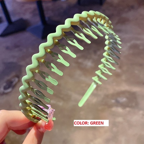 HEADBAND WITH TEETH / KA-0160 - Korean version of children's hairband with teeth, non-slip hairpin, Color : Purple, Navy Blue, Orange, Pink, Yellow, Green, Black, Off-white