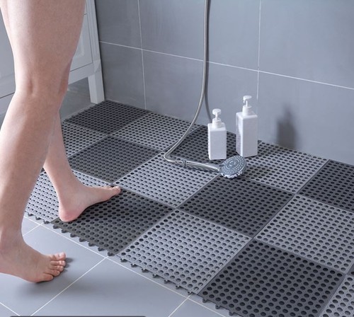 10 PIECES BATHROOM MATS / BR-0008 - 30X30CM NON SLIP BATHROOM MATS SHOWER MATS