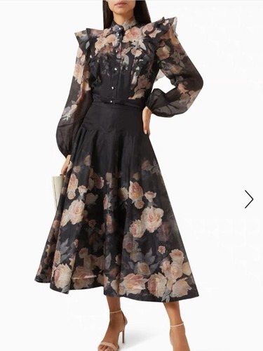 2 PIECES PRINT SHIRT AND RUFFLED SKIRT / WD-0034 - 2 PIECES PRINT SHIRT AND RUFFLED SKIRT