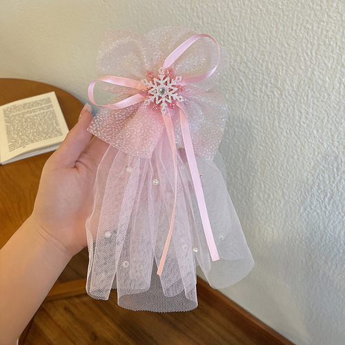 FROZEN RIBBON PEARL FOR GIRLS / KA-0023 - FROZEN RIBBON PEARL FOR GIRLS Color: Blue, Pink