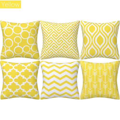 6 PIECES PILLOW CASE / HM-0012 - SIZE 45x45CM 6 PIECES PILLOW CASE PILLOW NOT INCLUDED