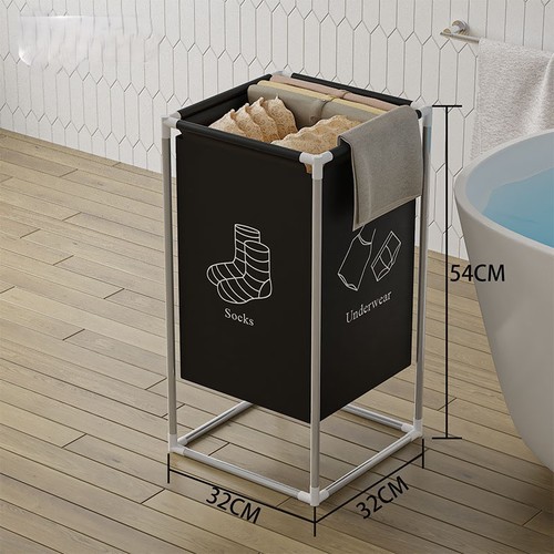 LAUDRY BASKET / HM-0013 - SIZE 32x32x54CM LAUNDRY BASKET RACK WITH STAND