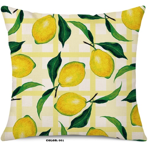 LEMON DESIGN PILLOW CASE/ HM-0014 - SIZE 45x45CM LEMON DESIGN PILLOW CASE PILLOW NOT INCLUDED