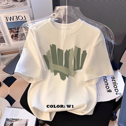 WOMEN'S T-SHIRT SUMMER TOPS / WD-0037 - COTTON SHORT SLEEVE T-SHIRT SUMMER TOPS