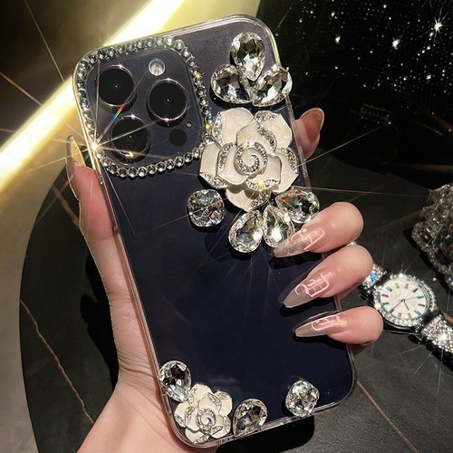 TRANSPARENT IPHONE CASE / MO-0001 - CAMELLA FLOWER DESIGN TRANSPARENT IPHONE CASE
