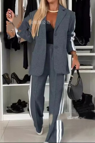 WINTER LONG-SLEEVE CASUAL SUIT / WD-0085 - WINTER LONG-SLEEVE CASUAL SUIT Color: Dark Grey Size: Medium, Large