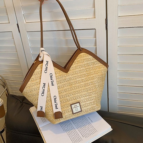 WOVEN SHOULDER BAG / BG-0004 - FASHIONABLE WOVEN SHOULDER BAG FOR WOMEN