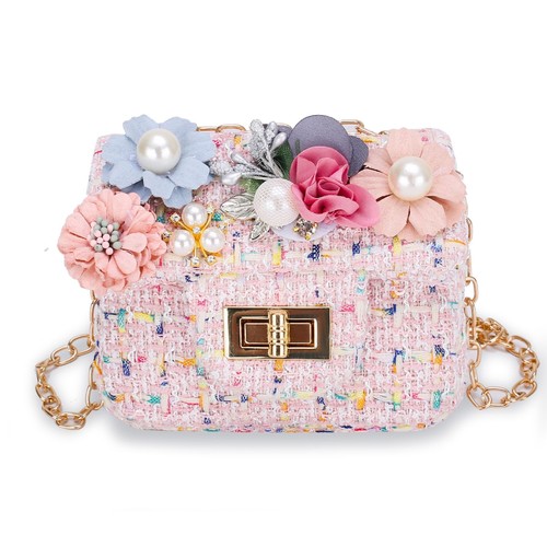 CROSS BODY COIN PURSE BAG / BG-0003 - FLOWER DESIGN CROSS BODY COIN PURSE BAG