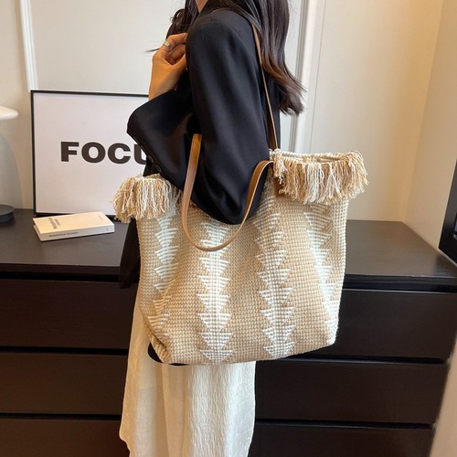 CANVAS SHOULDER BAG FOR WOMEN / BG-0002 - CANVAS TOTE BAG SHOULDER BAG FOR WOMEN