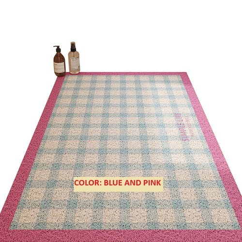 BATHROOM NON-SLIP FLOORMAT 60*90cm / BR-0030 - BATHROOM NON-SLIP FLOORMAT Color: Pink, Yellow and Green, Blue and Pink Size: 60*90cm