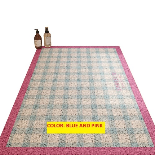 BATHROOM NON-SLIP FLOORMAT 40*60cm / BR-0031 - BATHROOM NON-SLIP FLOORMAT Color: Pink, Blue and Pink, Yellow and Green Size: 40*60cm
