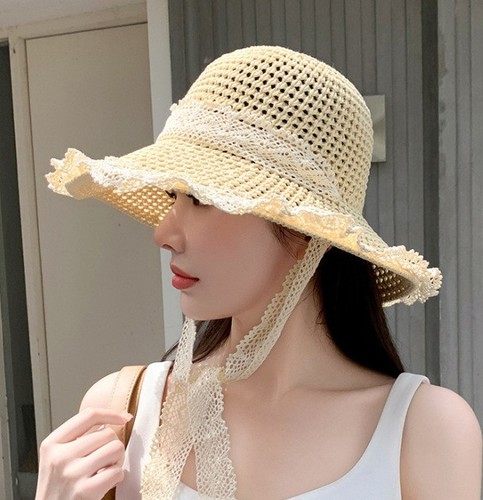 LACE HAT / WA-0067 - SUMMER LACE HAT FOR WOMEN