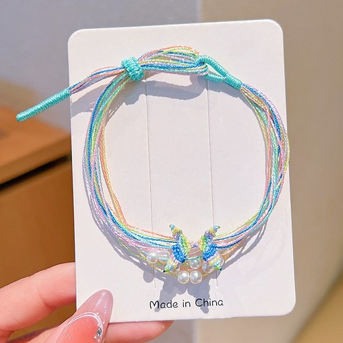 COLORFUL BRAIDED ROPE BRACELET / KA-0006 - COLORFUL BRAIDED ROPE BRACELET