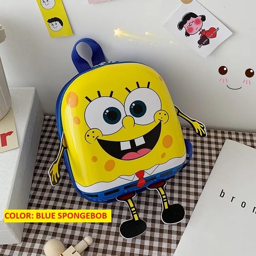TRENDY BACKPACK FOR KIDS / BG-0022 - TRENDY BACKPACK FOR KIDS Color: Pink Spongebob, Blue Spongebob, Red Spongebob, Blue Eggshell, Purple Eggshell