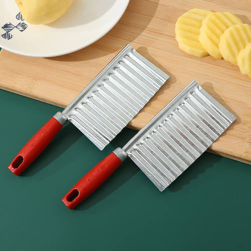 POTATO WAVE KNIFE STAINLESS STEEL / KN-0051 - POTATO WAVE KNIFE STAINLESS STEEL Color: Black, Red