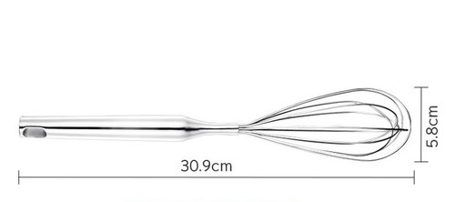 STAINLESS STEEL EGG BEATER / KN-0100 - STAINLESS STEEL EGG BEATER Size: 30.9*5.8cm