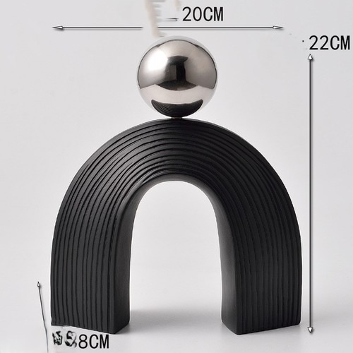 DESKTOP DECORATION / HM-0054 - DESKTOP DECORATION BLACK ARCH Size: 20*22*8cm