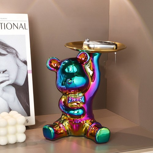 LIVING ROOM DECORATION / HM-0059 - Living room decoration Electroplating Raise your hand bear Colorful