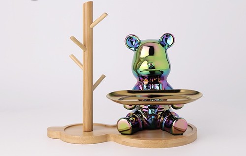 LIVING ROOM DECORATION / HM-0060 - LIVING ROOM DECORATION COLORFUL BEAR + STORAGE RACK