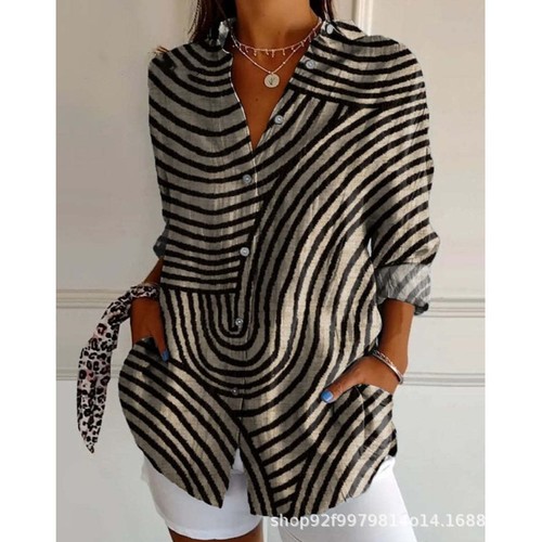 WOMEN'S CASUAL LOOSE SHIRT / WD-0097 - WOMEN'S CASUAL LOOSE SHIRT