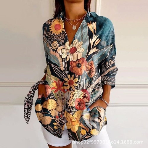 WOMEN'S CASUAL LOOSE SHIRT / WD-0099 - WOMEN'S CASUAL LOOSE SHIRT