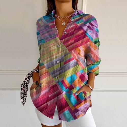 WOMEN'S CASUAL LOOSE SHIRT / WD-0102 - WOMEN'S CASUAL LOOSE SHIRT