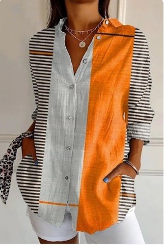 WOMEN'S CASUAL LOOSE SHIRT / WD-0104 - WOMEN'S CASUAL LOOSE SHIRT