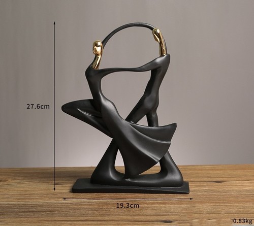 HAND IN HAND DANCE- SILVER RESIN / HM-0068 - LIVING ROOM DECORATION Size: 27.6*19.3 Weight: 0.83 kg