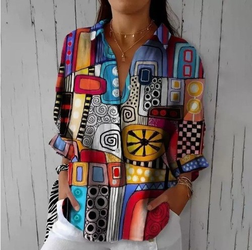 WOMEN'S CASUAL LOOSE SHIRT / WD-0106 - WOMEN'S CASUAL LOOSE SHIRT