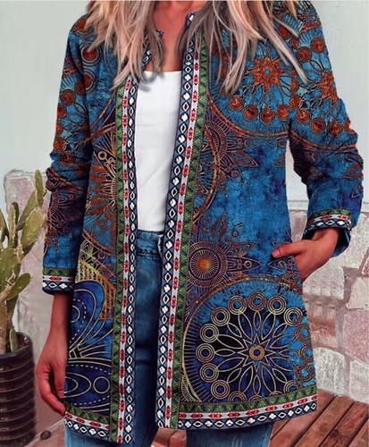 ETHNIC STYLE LONG SLEEVED CARDIGANS JACKET / WD-0109 - ETHNIC STYLE LONG SLEEVED CARDIGANS JACKET